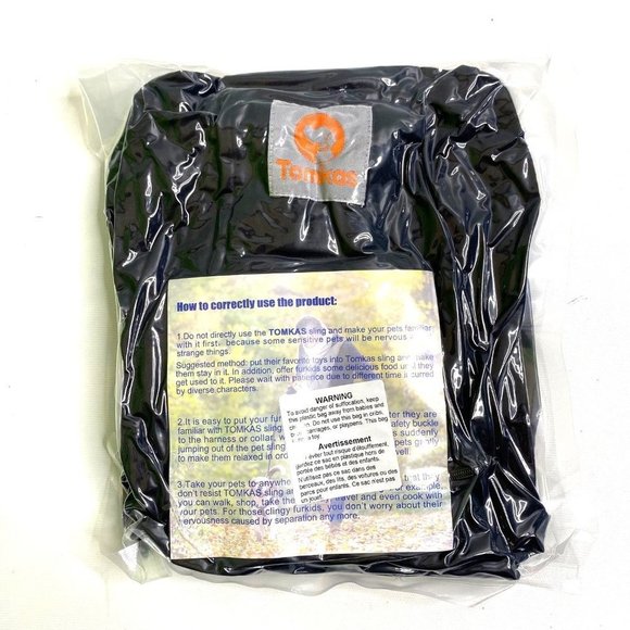 Tomkas Small Pet Sling Carrier Reversible Black Dog Cat Up to 10lbs - Picture 6 of 7